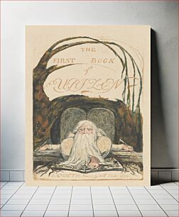 Πίνακας, The First Book of Urizen, Plate 1, "The First Book of Urizen." (Bentley 1)