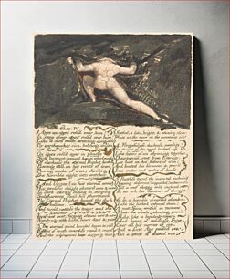 Πίνακας, The First Book of Urizen, Plate 9, "Chap: IV | 1 Ages on ages roll'd over him . . . ." (Bentley 10)