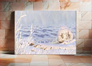 Πίνακας, The first cold over the lake by Gustaf Fjæstad