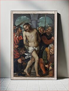 Πίνακας, The Flagellation; (reverse) The Madonna of Mercy by Girolamo Romanino