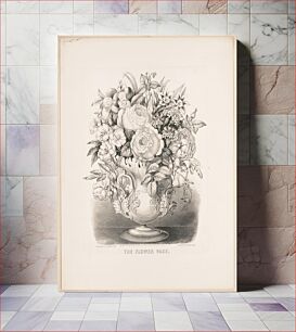 Πίνακας, The flower vase (1870) by Currier & Ives