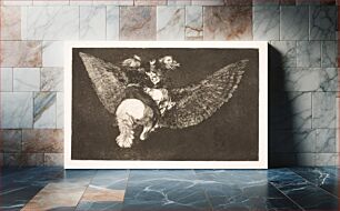Πίνακας, The Flying Folly (Give up the friend who hides you under his wings and bites you with his beak) by Francisco Goya