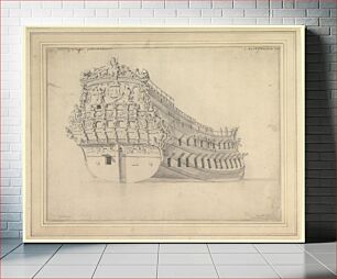 Πίνακας, The French Vessel "Courtisan" by Willem van de Velde II