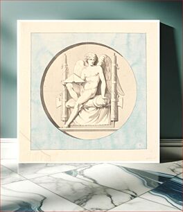 Πίνακας, The genius of justice.Drawing for the marble relief on the Freedom Pillar by Johannes Wiedewelt