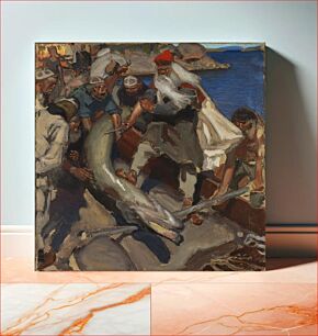 Πίνακας, The giant pike, 1904, by Akseli Gallen-Kallela