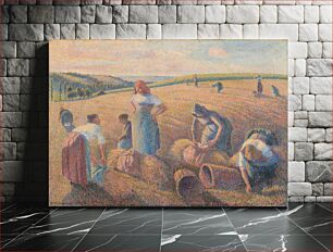 Πίνακας, The gleaners (1889) by Camille Pissarro