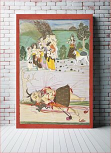 Πίνακας, The Gods Adoring Durga after Her Defeat of a Demon, Folio from a Devimahatmya (Glory of the Goddess)