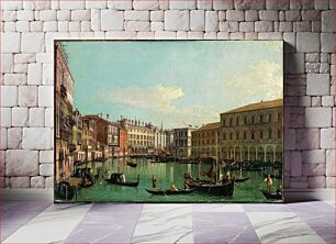 Πίνακας, The Grand Canal, Venice, Looking South toward the Rialto Bridge by Canaletto (Giovanni Antonio Canal)