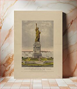 Πίνακας, The great Bartholdi statue, Liberty Enlightening the World: the gift of France to the American people (1885) by Currier & Ives