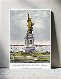 Πίνακας, The great Bartholdi statue, liberty enlightening the world: the gift of France to the American people