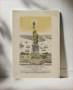 Πίνακας, The great Bartholdi statue, Liberty Enlightening the World with the world renowned and beautiful Star Lamp