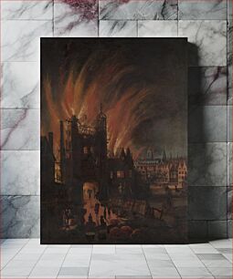 Πίνακας, The Great Fire of London, with Ludgate and Old St. Paul's