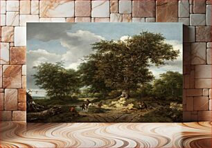 Πίνακας, The Great Oak by Jacob van Ruisdael and Nicolaes Pietersz Berchem