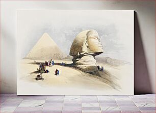 Πίνακας, The Great Sphinx Pyramids of Gezeeh illustration bby David Roberts (1796–1864)