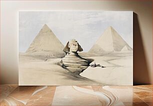 Πίνακας, The Great Sphinx Pyramids of Gizeh (Giza) illustration by David Roberts (1796–1864)