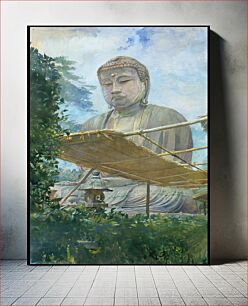 Πίνακας, The Great Statue of Amida Buddha at Kamakura, Known as the Daibutsu, from the Priest's Garden by John La Farge