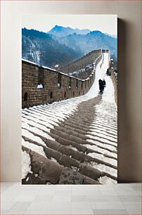 Πίνακας, The Great Wall in Winter Το Σινικό Τείχος τον Χειμώνα