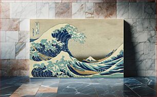 Πίνακας, The Great Wave at Kanagawa. Designed by Hokusai