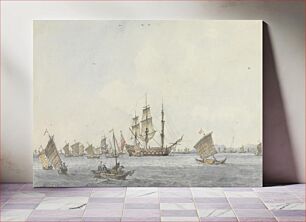 Πίνακας, The Hindostan at Anchor in the Strait of Mi-a-tau of the City of Ten-choo-fou at the Entrance to the Gulf of Pekin