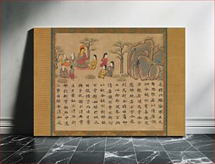 Πίνακας, “The Historical Buddha Preaching,” a section from The Illustrated Sutra of Past and Present Karma (Kako genzai inga kyō emaki) by Unidentified artist