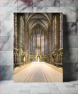 Πίνακας, The Holy Chapel (Sainte-Chapelle), interior, Paris, France