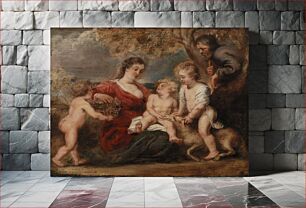 Πίνακας, The Holy Family with Saint John the Baptist and an Angel by Peter Paul Rubens