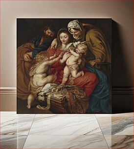 Πίνακας, The Holy Family with St. Elizabeth, St. John, and a Dove by Peter Paul Rubens