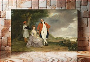 Πίνακας, The Hon. William Monson and His Wife, Ann Debonnaire by Arthur William Devis and Manre Royale d Aubusson