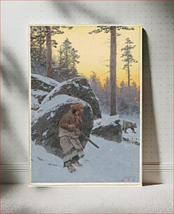 Πίνακας, The Indian Bear Hunter (1911) by Henry Farny