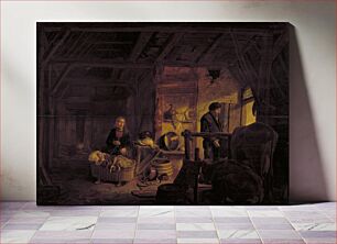 Πίνακας, The interior of a farmhouse by Govert Dircksz Camphuysen