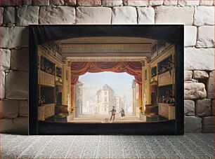 Πίνακας, The interior of Det kgl.theater during the production of Jacob v. Thyboe by C. F. Christensen