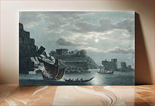 Πίνακας, The Island of Tortosa from Views in the Ottoman Dominions, in Europe, in Asia, and some of the Mediterranean islands (1810) illustrated by Luigi Mayer (1755-1803)