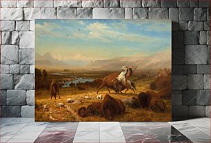 Πίνακας, The Last of the Buffalo (1888) by Albert Bierstadt