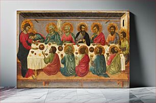 Πίνακας, The Last Supper (1325–1330) ancient painting by Ugolino da Siena