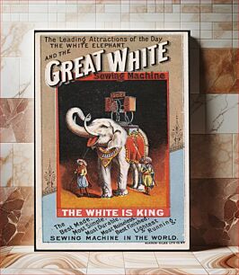 Πίνακας, The leading attraction of the day, the white elephant and the Great White sewing machine