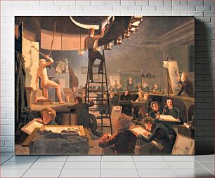 Πίνακας, The Life Class at the Royal Academy of Fine Arts by Wilhelm Ferdinand Bendz