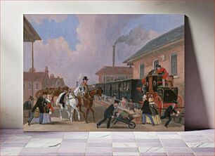 Πίνακας, The Louth-London Royal Mail Travelling by Train from Peterborough East, Northamptonshire