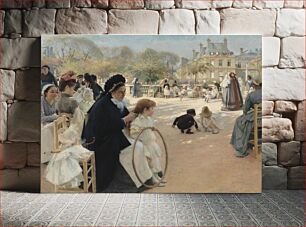 Πίνακας, The luxembourg gardens, paris, 1887, by Albert Edelfelt