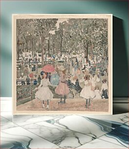 Πίνακας, The Mall, Central Park (1900–1903) by Maurice Prendergast