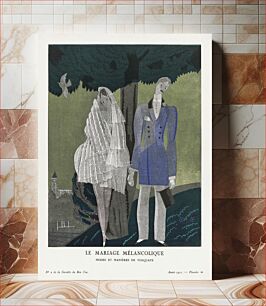 Πίνακας, The melancholy marriage, Modes et Manières de Torquate (1921) by Charles Martin, published in Ga