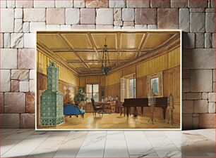 Πίνακας, The Music Room of Archduchess Margarete, Princess of Saxony, in Schloss Ambras (1870s) by Heinrich von Förster