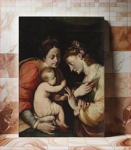Πίνακας, The mystic marriage of st. catherine, 1610 - 1629, Giovanni Battista Crespi