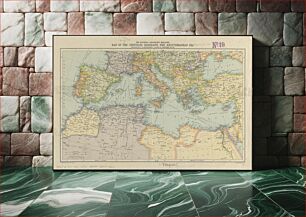 Πίνακας, The National Geographic magazine map of the countries bordering the Mediterranean Sea
