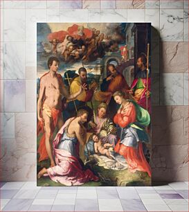 Πίνακας, The Nativity (1534) by Perino del Vaga
