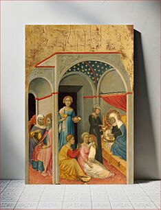 Πίνακας, The Nativity of the Virgin (ca. 1400–1405) by Andrea di Bartolo