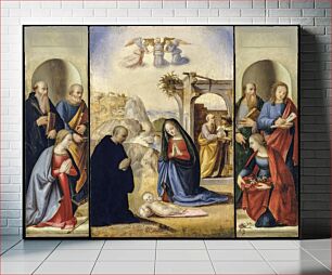 Πίνακας, The Nativity with Saints by Ridolfo Ghirlandaio (1483–1561)