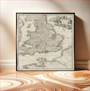 Πίνακας, The natural shape of England with the names of rivers, seaports, sands, hills, moors, forrests, and many other remarks which the Curious will observe