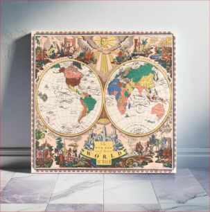 Πίνακας, The new map of the world (1928), vintage illustration by Edward Everett Henry