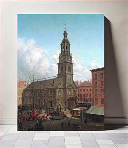 Πίνακας, The North Dutch Church, Fulton and William Streets, New York by Edward Lamson Henry