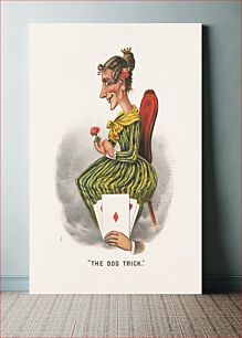 Πίνακας, "The odd trick" (1884) by Currier & Ives